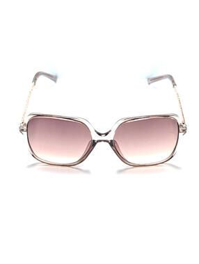 Classic Brown Pink Gradient UV Milky Pink Oversized Square Women’s Sunglasses